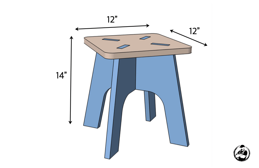 DIY兒童組合式凳子尺寸圖